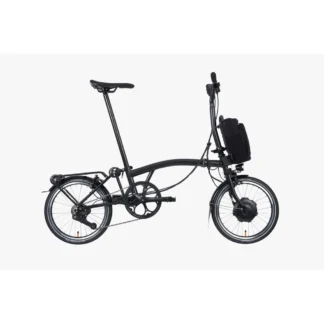 Brompton Electric P-line Urban Mid Bar Folding Bike With rack 2023 Midnight Black