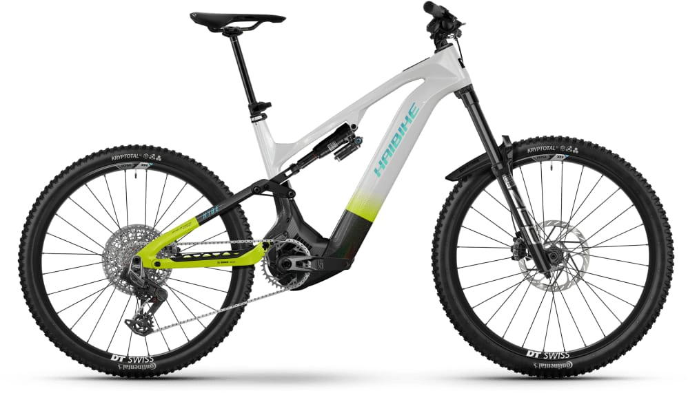 Haibike 2026 HYBE CF 11 Full Suspension Electric Mountain Bike XL White - Cycles UK